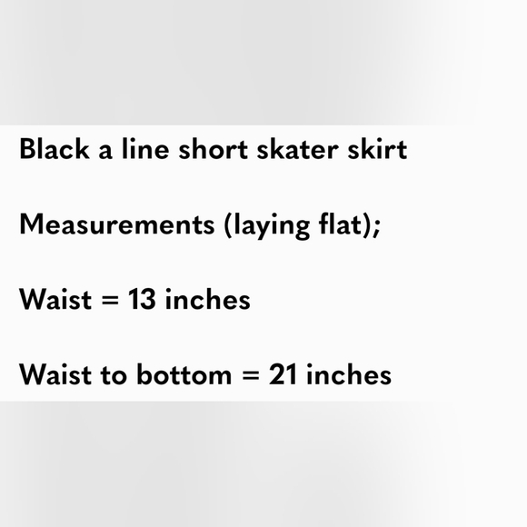Black Short Skater A-Line Skirt - Picture 7 of 7